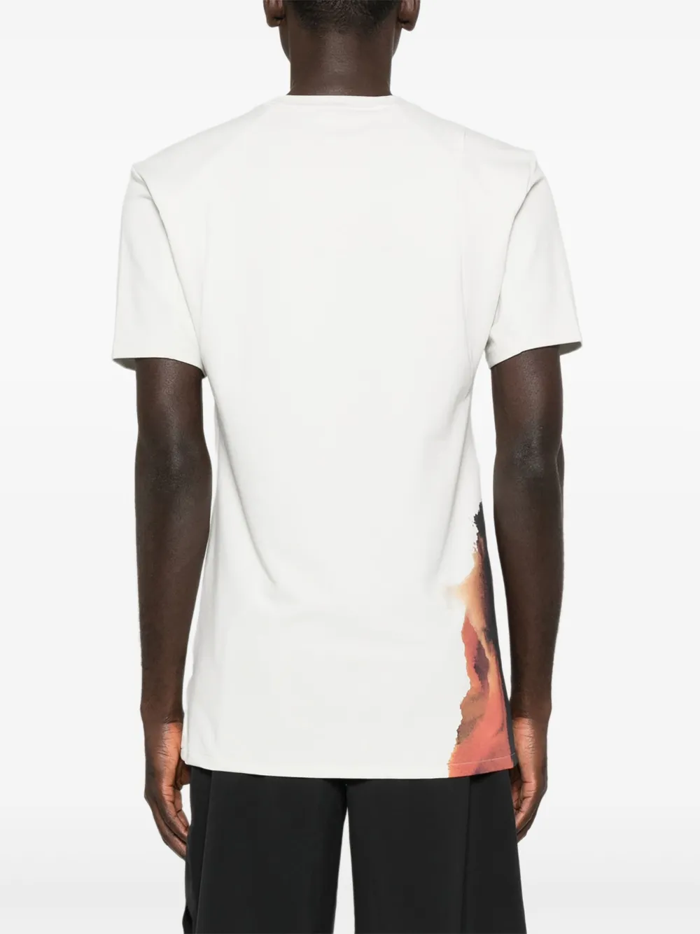 Y-3 T-shirt met abstracte print Grijs