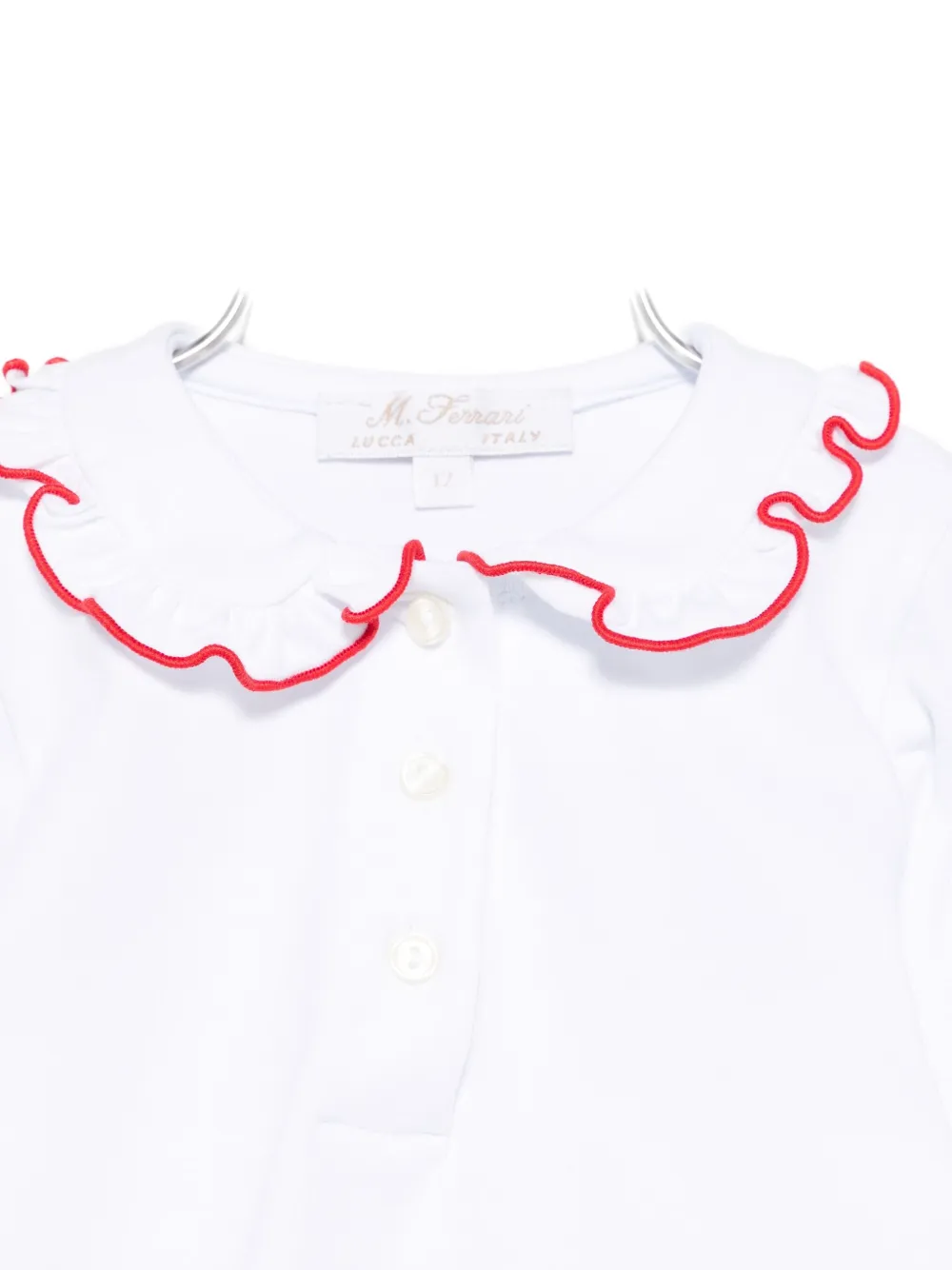 Mariella Ferrari Ruffled-collar T-shirt In White