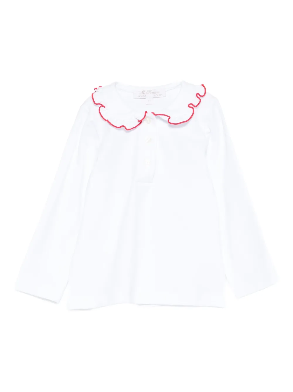 Mariella Ferrari ruffled-collar T-shirt | White | Image 1
