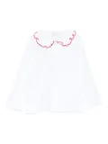 Mariella Ferrari ruffled-collar T-shirt - White