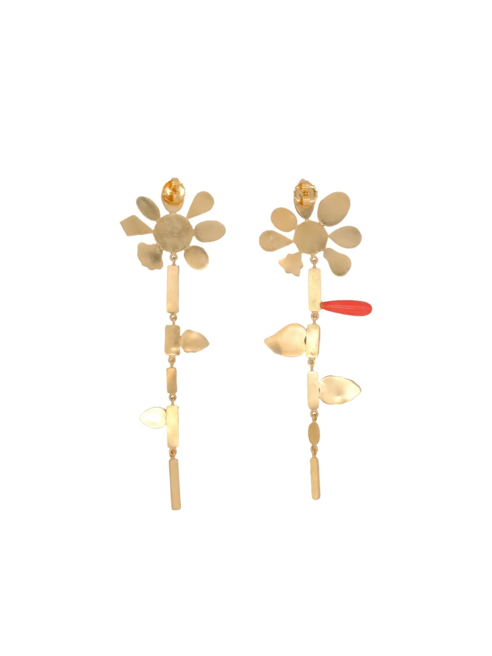Grainne Morton flower-shape stone-embellished earrings - Goud