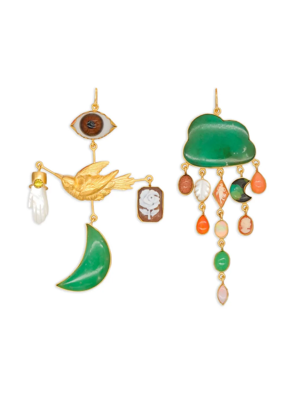 Grainne Morton bird cloud earrings - ゴールドトーン Grainne Morton bird cloud earrings - ゴールドトーン