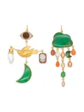 Grainne Morton bird cloud earrings - Gold