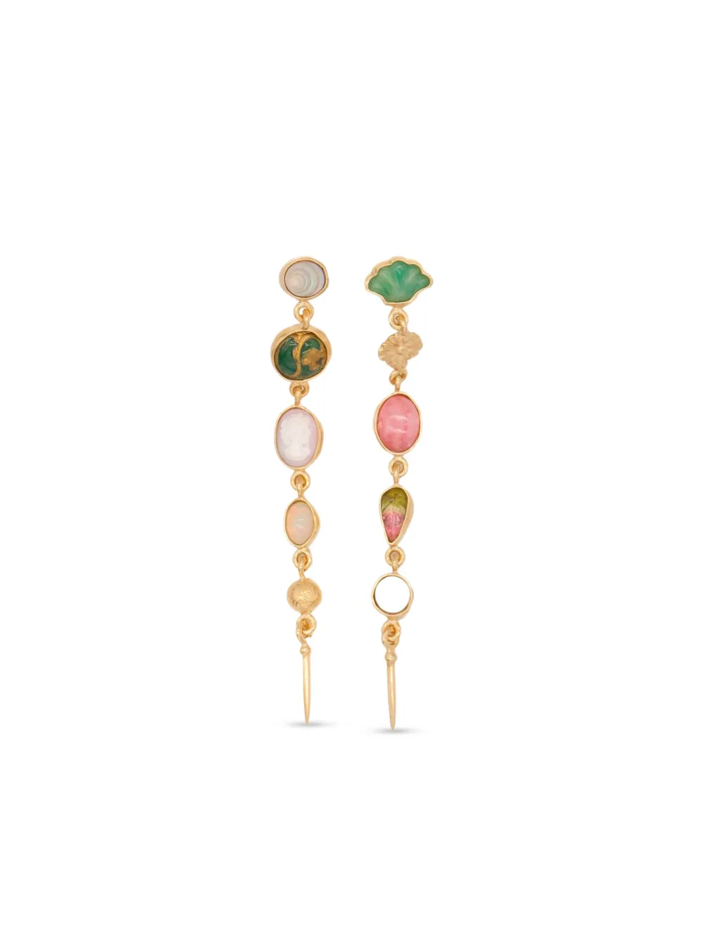 Grainne Morton ファイブチャーム ピアス - ゴールドトーン Grainne Morton ファイブチャーム ピアス - ゴールドトーン