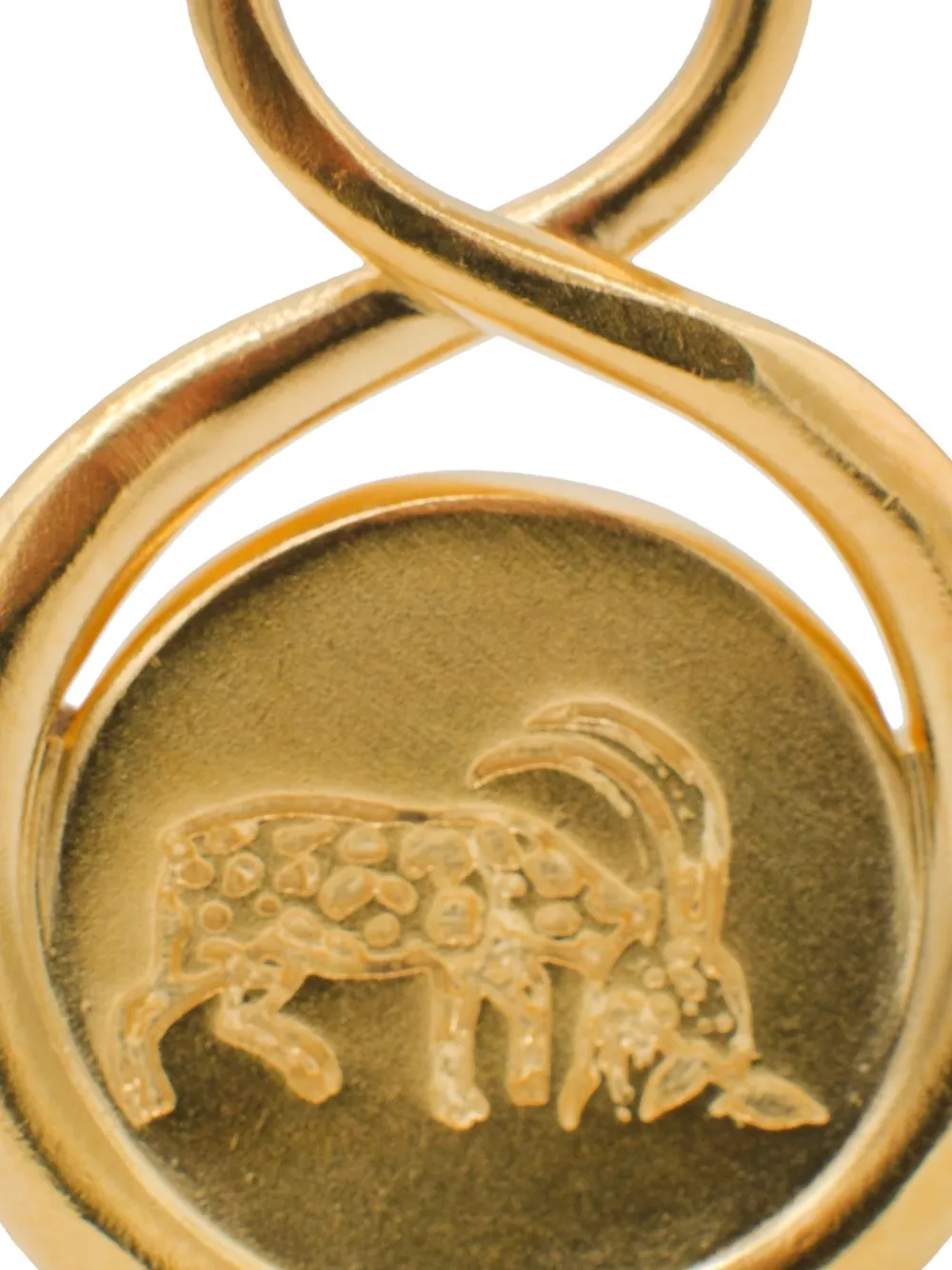  Lah Paris Capricorn-engraved Infinity-design Pendant - Gold 