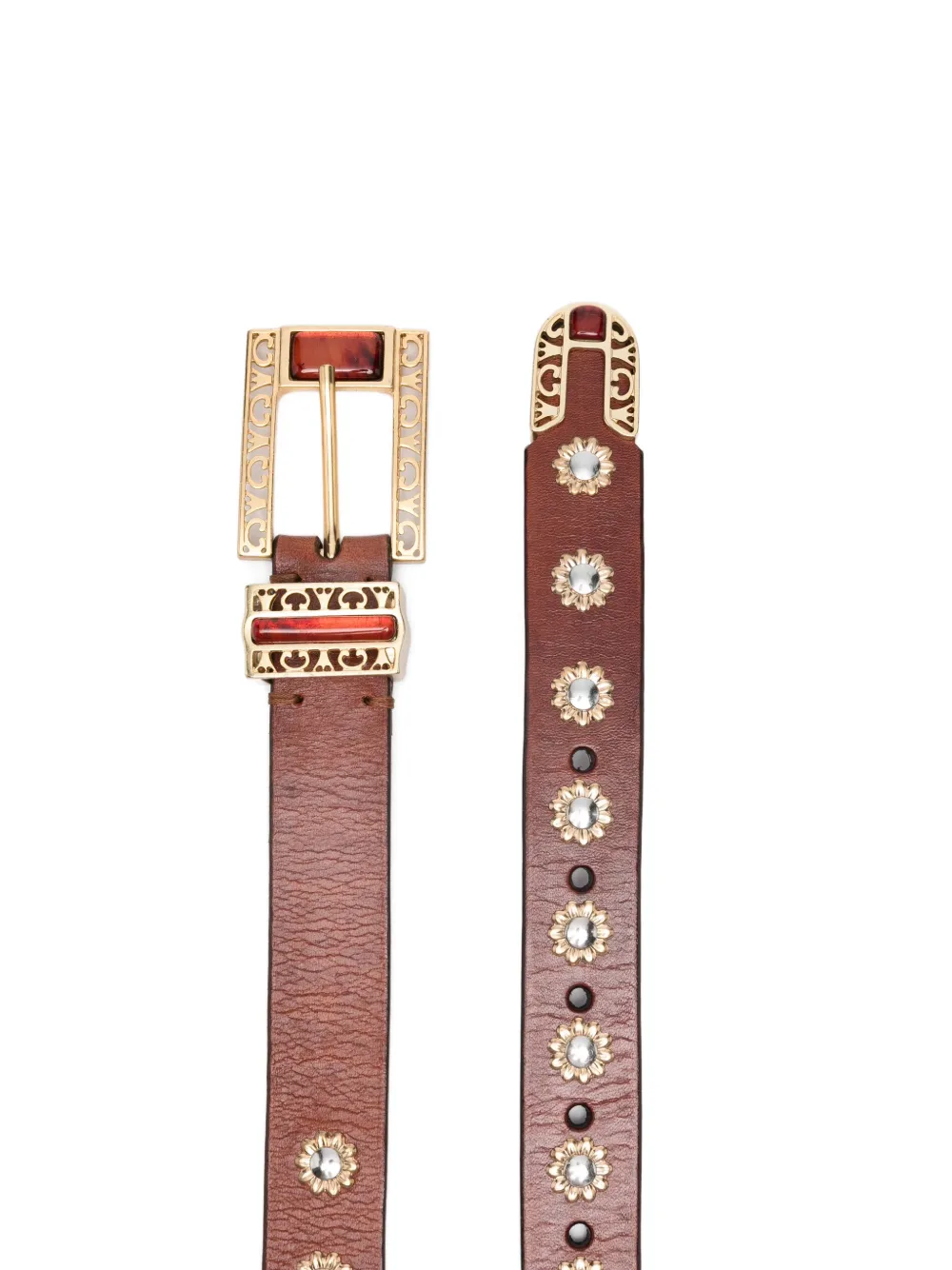 Golden Goose embellished buckle belt - Bruin