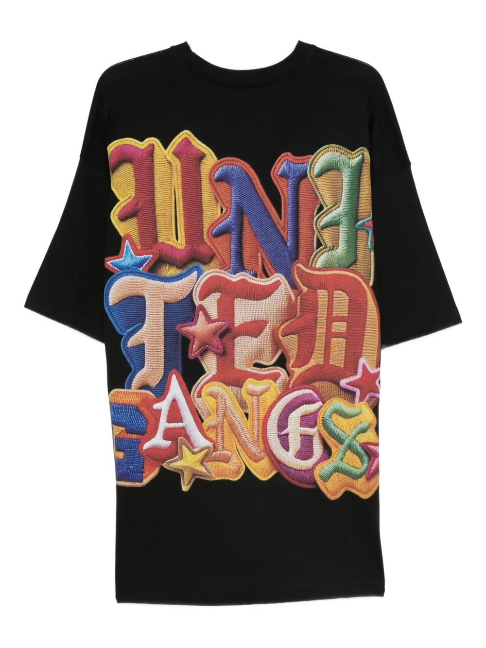 PDF graphic-print T-shirt - Zwart