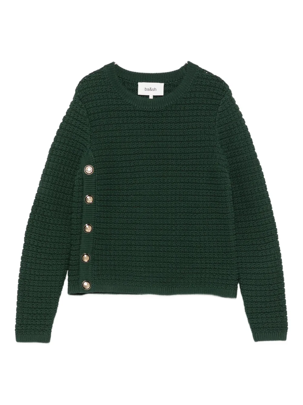 Ba&Sh button-detail round-neck sweater | Green | Image 1