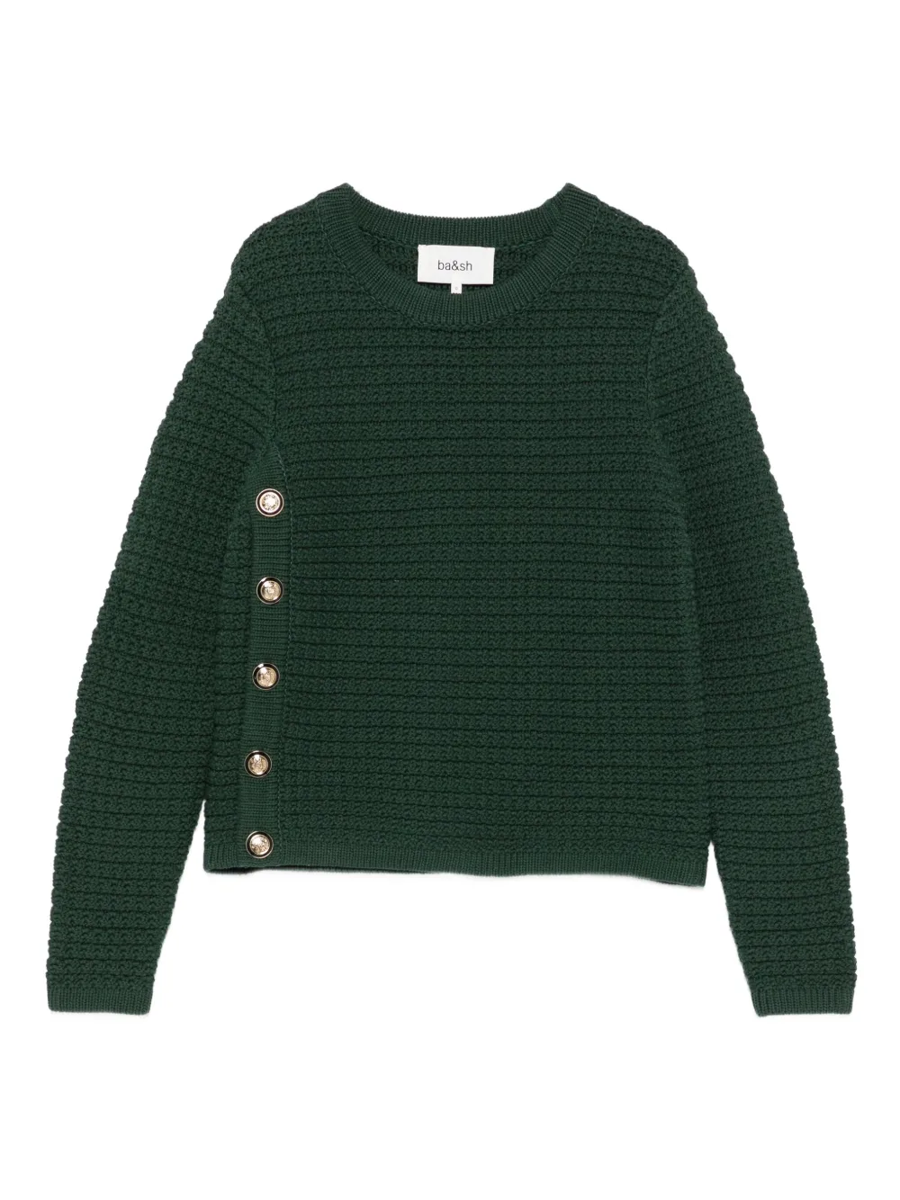 Ba&Sh button-detail round-neck sweater | Green | Image 1