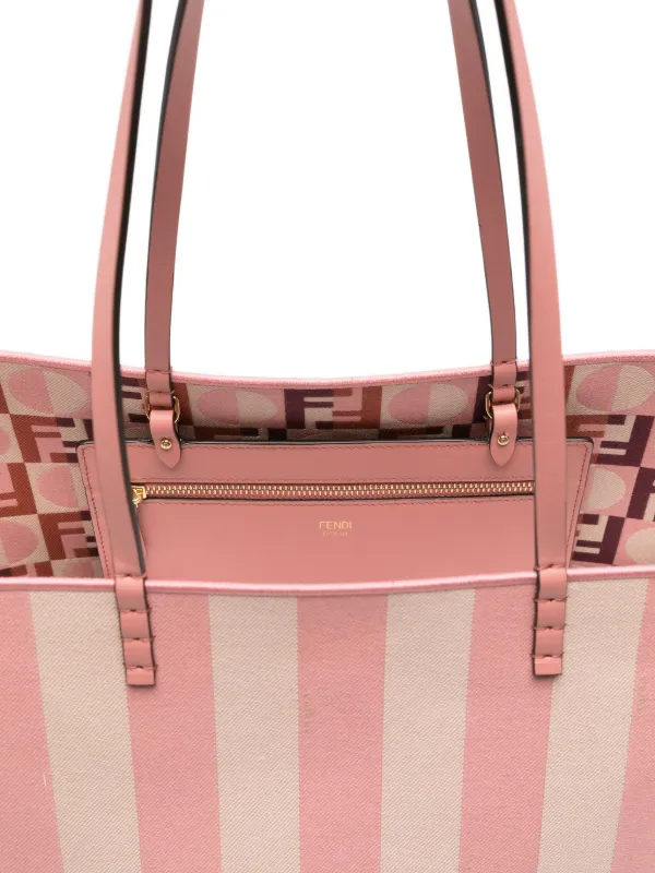 FENDI Roll ストライプ ハンドバッグ L | ピンク | FARFETCH JP
