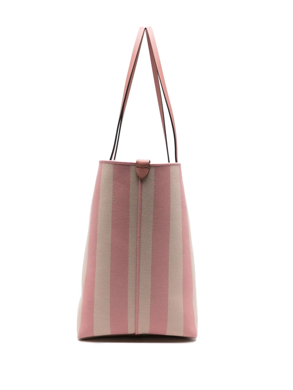 Fendi Large Striped Tote Bag In Pink
