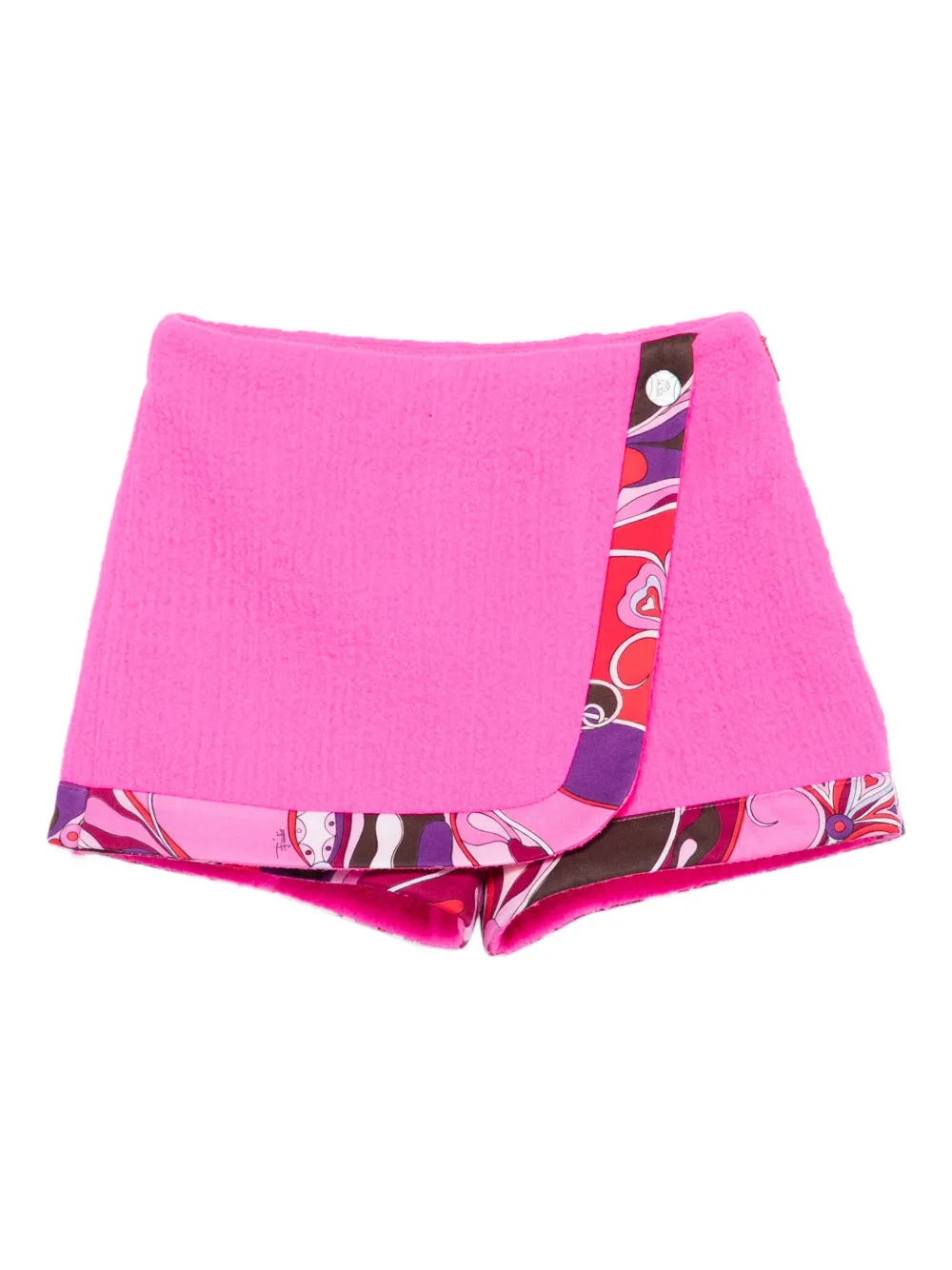 Pucci Junior Wrap Patterned-detail Skort In Pink