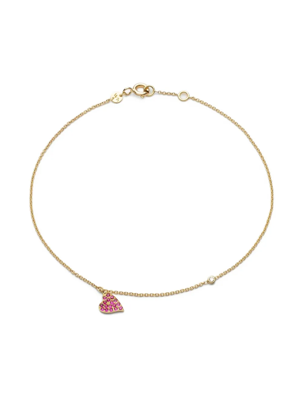 We By Whitebird 18kt Yellow Gold Clarisse Heart Ruby Bracelet In Gold