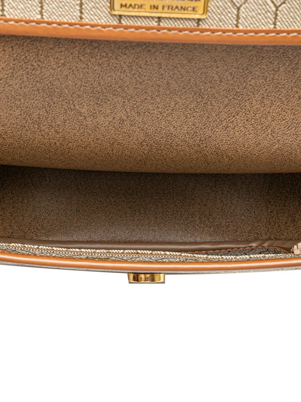 Pre-owned Dior 20th Century Honeycomb Coated Canvas Crossbody Bag In Brown