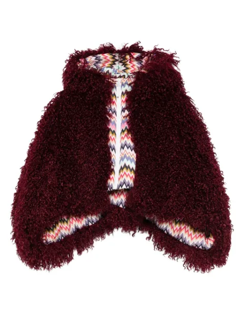 Missoni Kids faux-fur hodded jacket