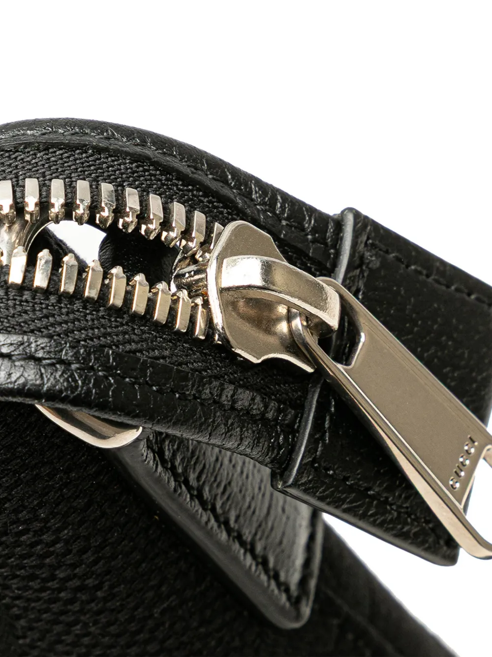 Pre-owned Gucci 2016-2025 Jumbo Gg Canvas Clutch On Strap Crossbody Bag In Black