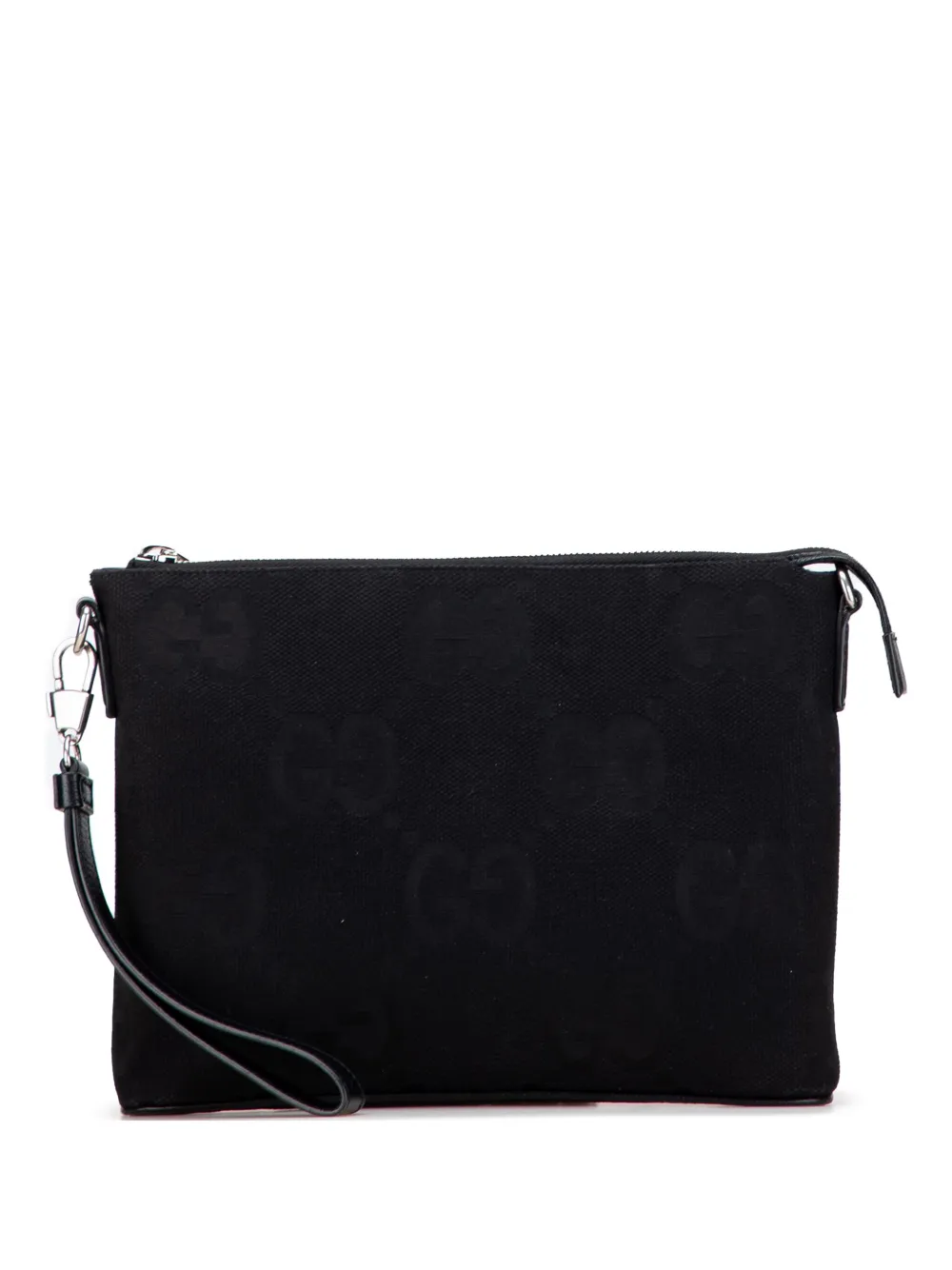 Gucci Pre-Owned 2016-2025 Jumbo GG Canvas Clutch on Strap crossbody Gucci Pre-Owned 2016-2025 Jumbo GG Canvas Clutch on Strap crossbody