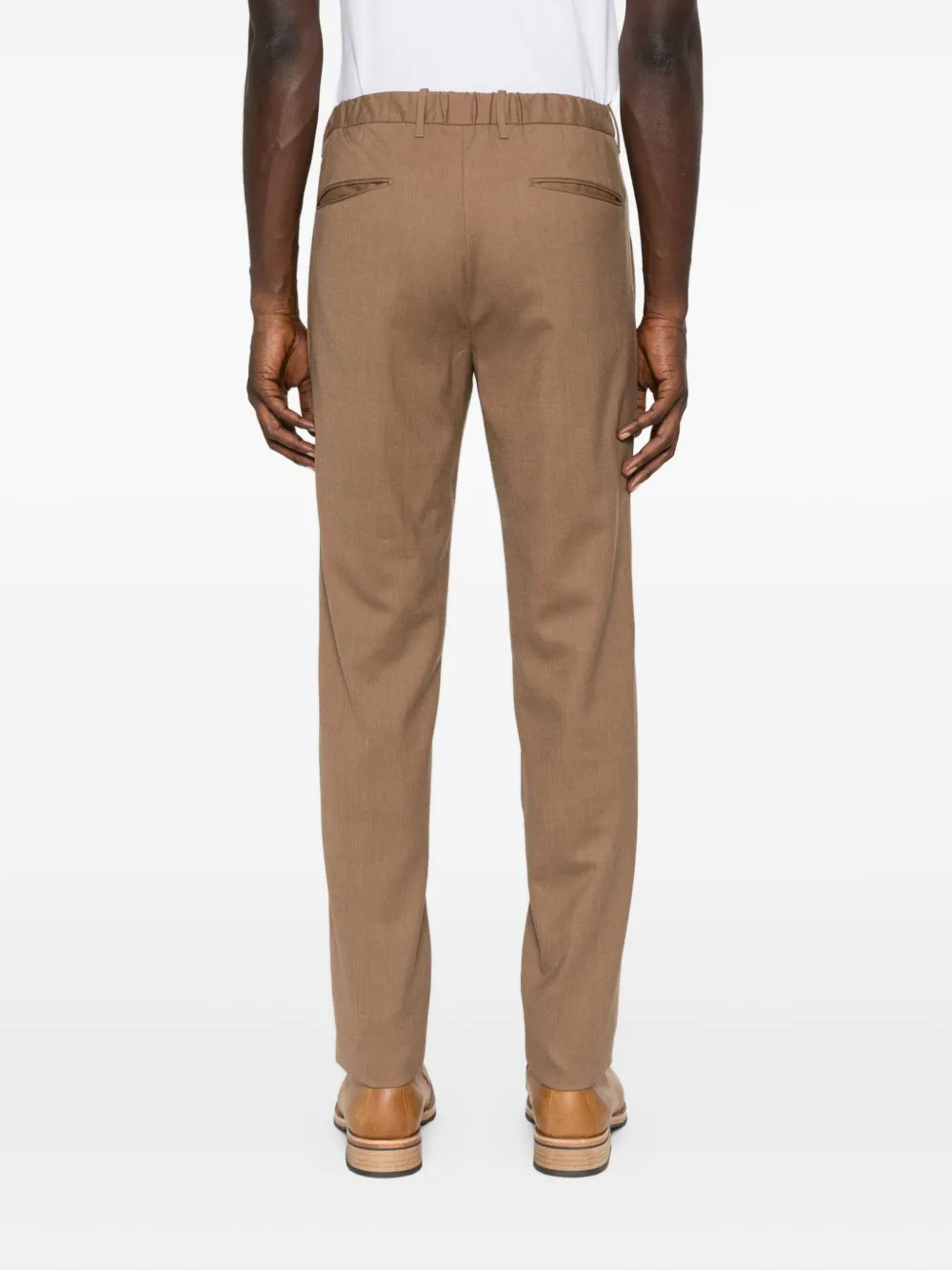 Incotex Trainingsbroek met elastische tailleband Bruin