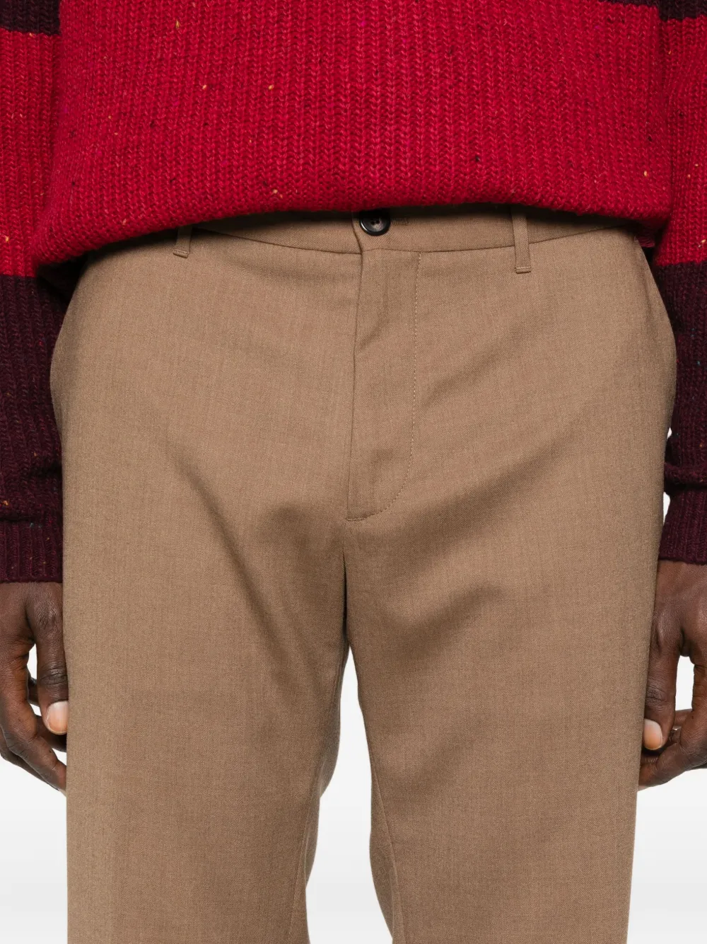 Incotex Trainingsbroek met elastische tailleband Bruin