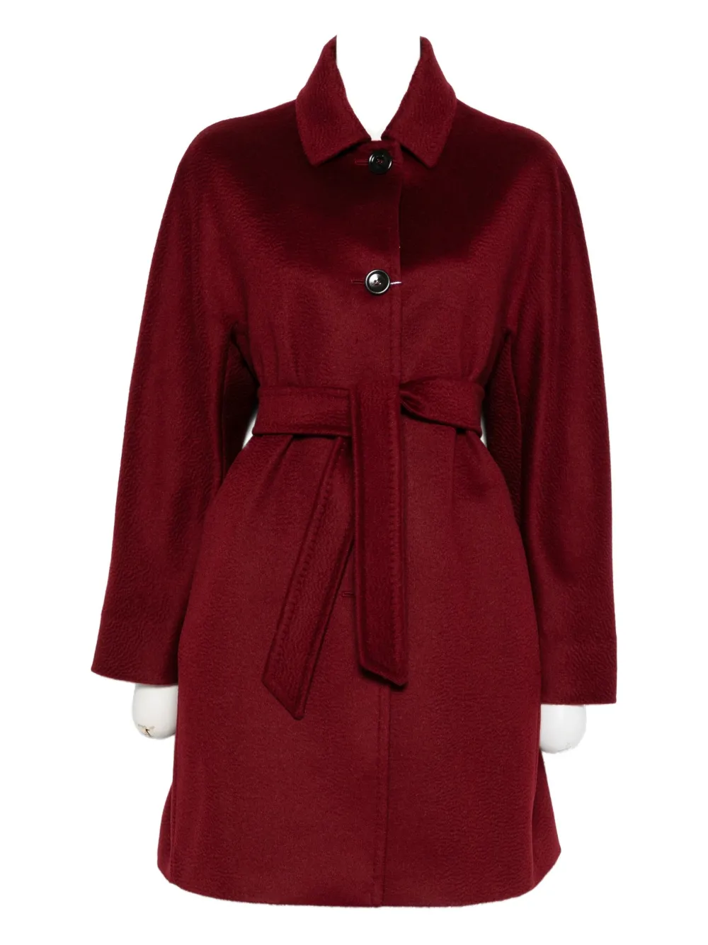 Max Mara Filato Belted Coat In Gold