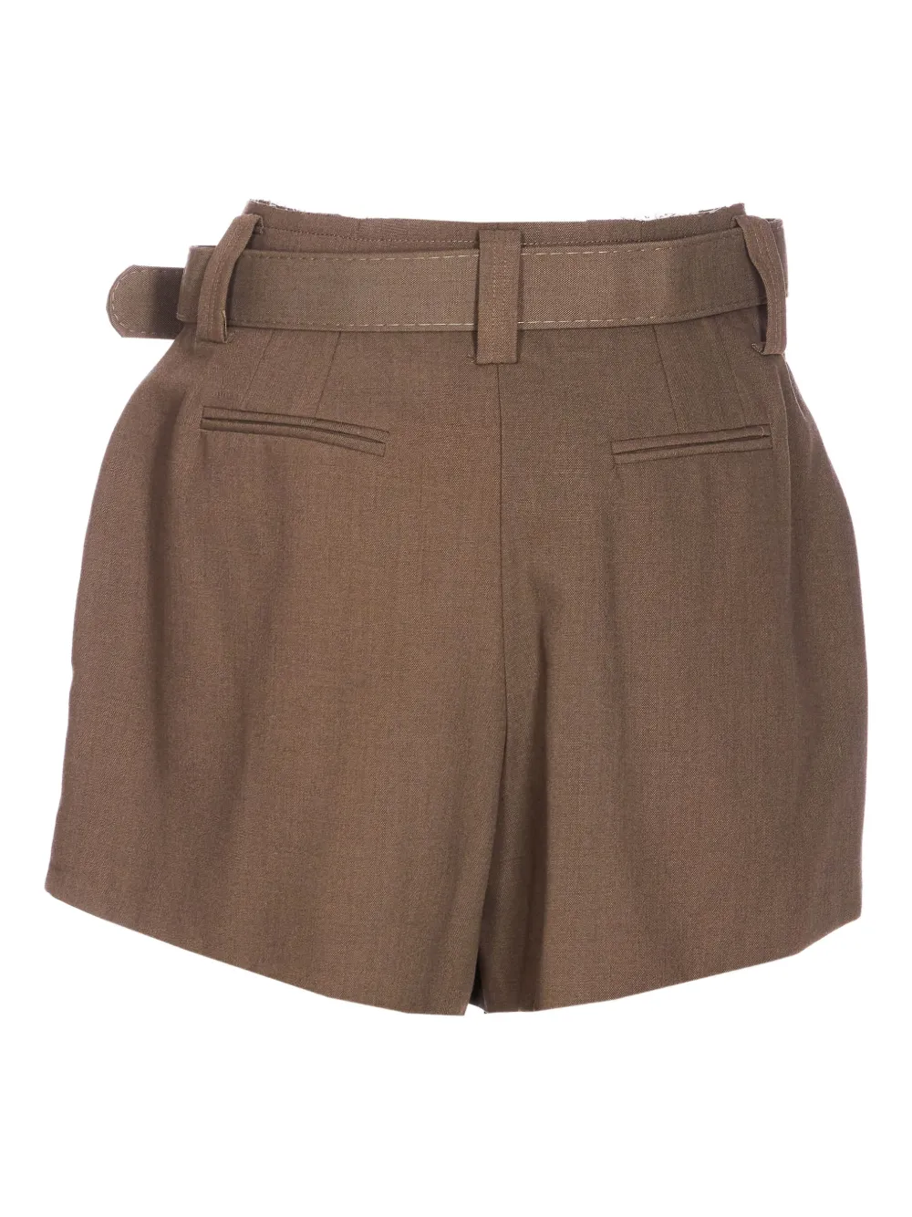 Ele pleated-front belted shorts - Bruin