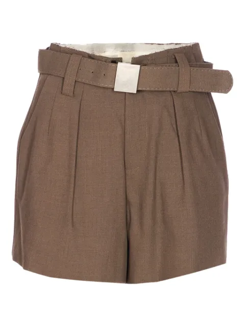 Ele pleated-front belted shorts