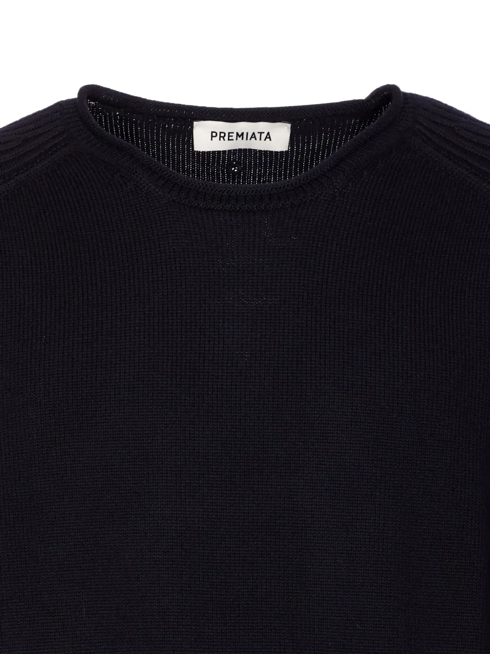 Premiata Crewneck Sweater With Long Sleeves And Elbow Patches In Black