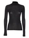 MAR DE MARGARITAS high-neck long-sleeve top - Black