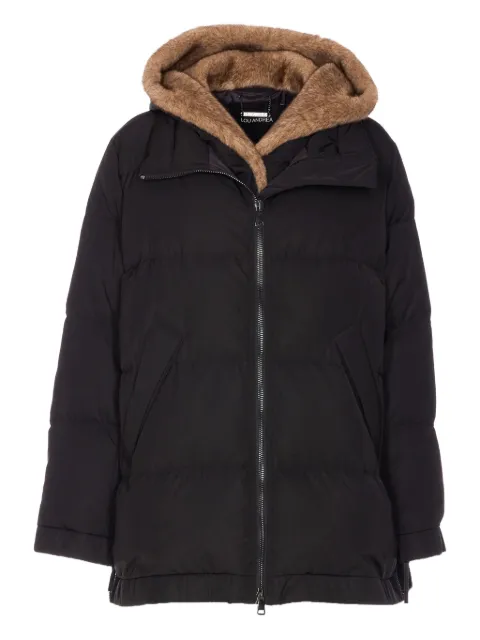 LOU ANDREA hooded zip-front parka coat