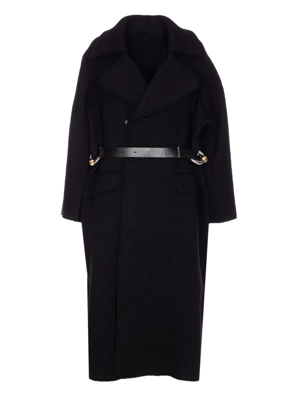 Jean Paul Gaultier button-fastening belted coat - ブラック Jean Paul Gaultier button-fastening belted coat - ブラック