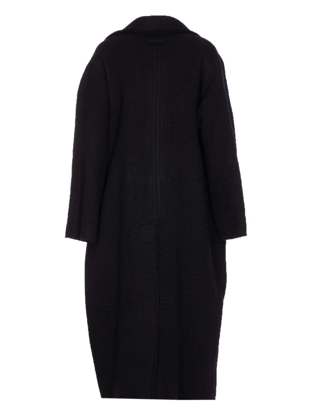 Jean Paul Gaultier Heavy Coat With Belted Waist And Pockets In Black