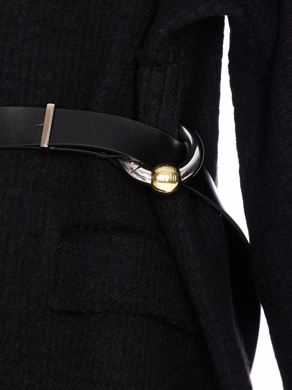 Jean Paul Gaultier button-fastening belted coat - Zwart
