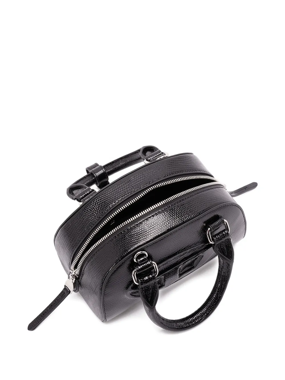 Diesel Womens T8013 1dr Dome Leather Cross-body Bag In Black