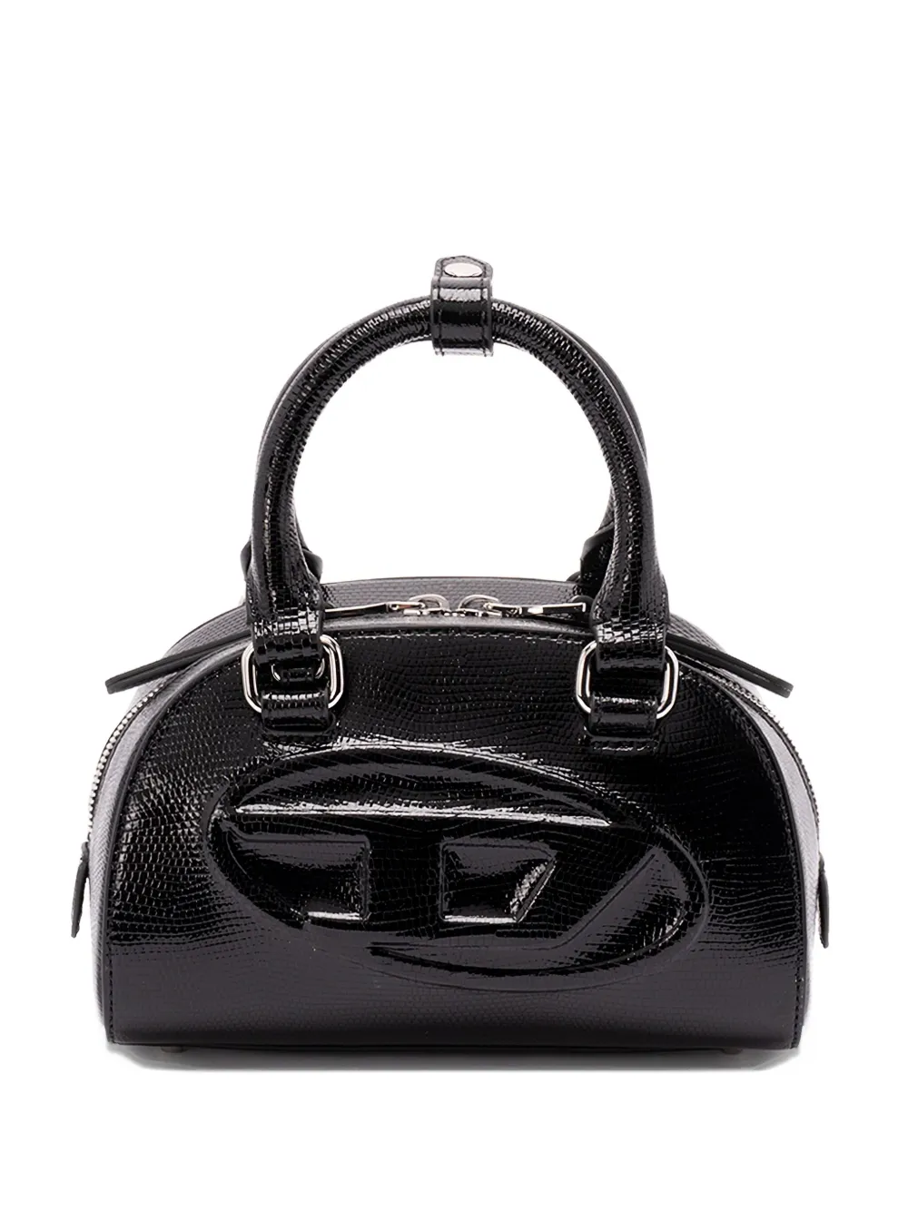 Diesel Womens T8013 1dr Dome Leather Cross-body Bag In Black