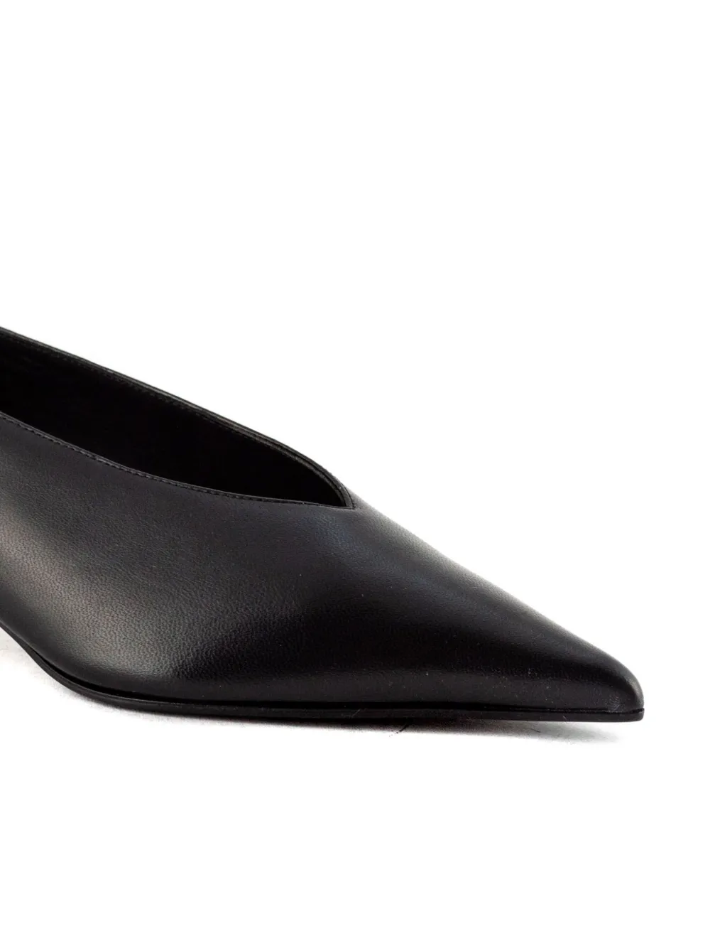 Lella Baldi 30mm pointed-toe leather pumps Black
