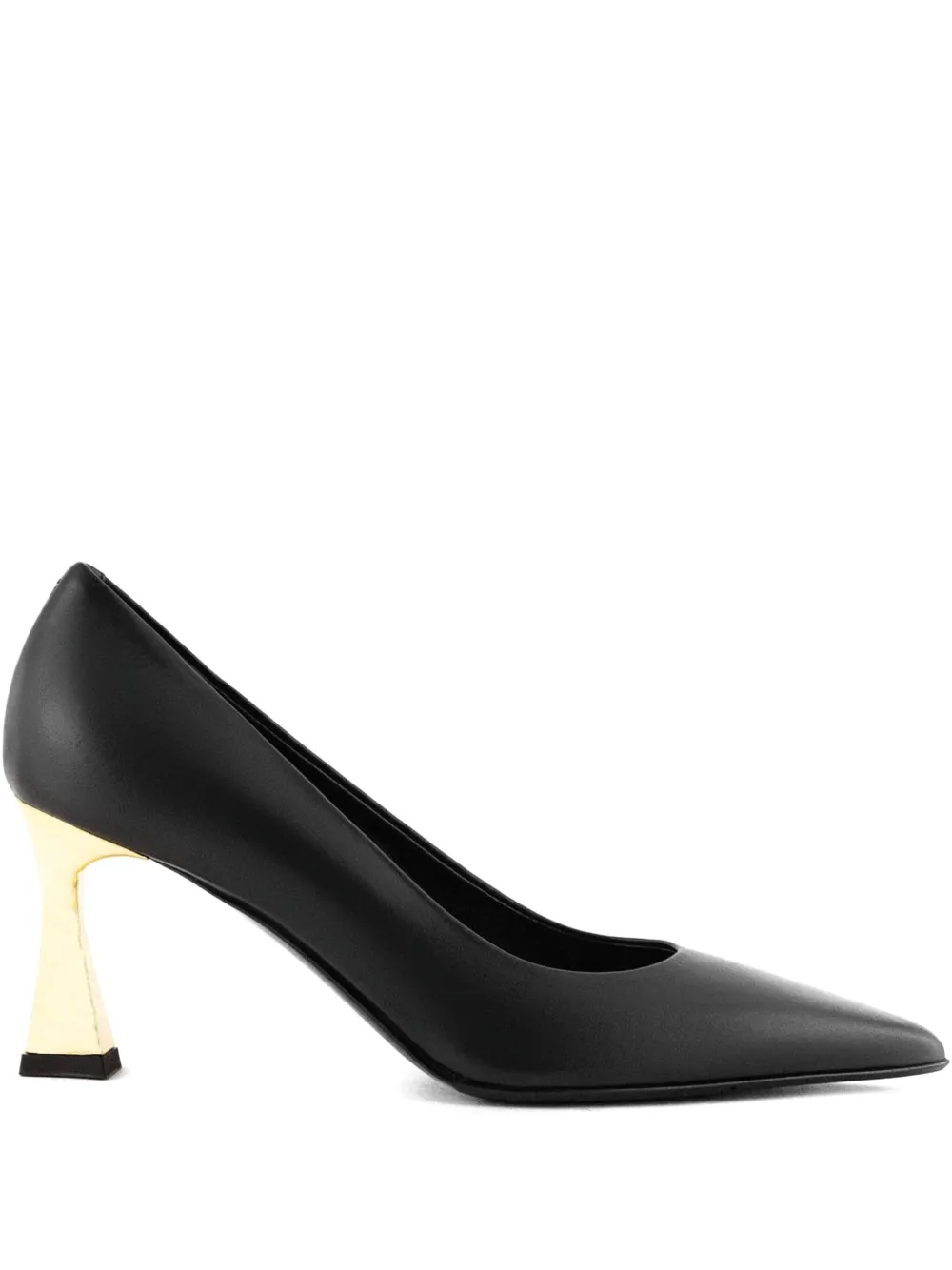 Sergio Levantesi 55mm Kandy Metallic-heel Pumps In Black