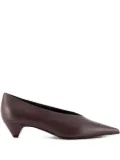 Lella Baldi 30mm pointed-toe leather pumps - Red