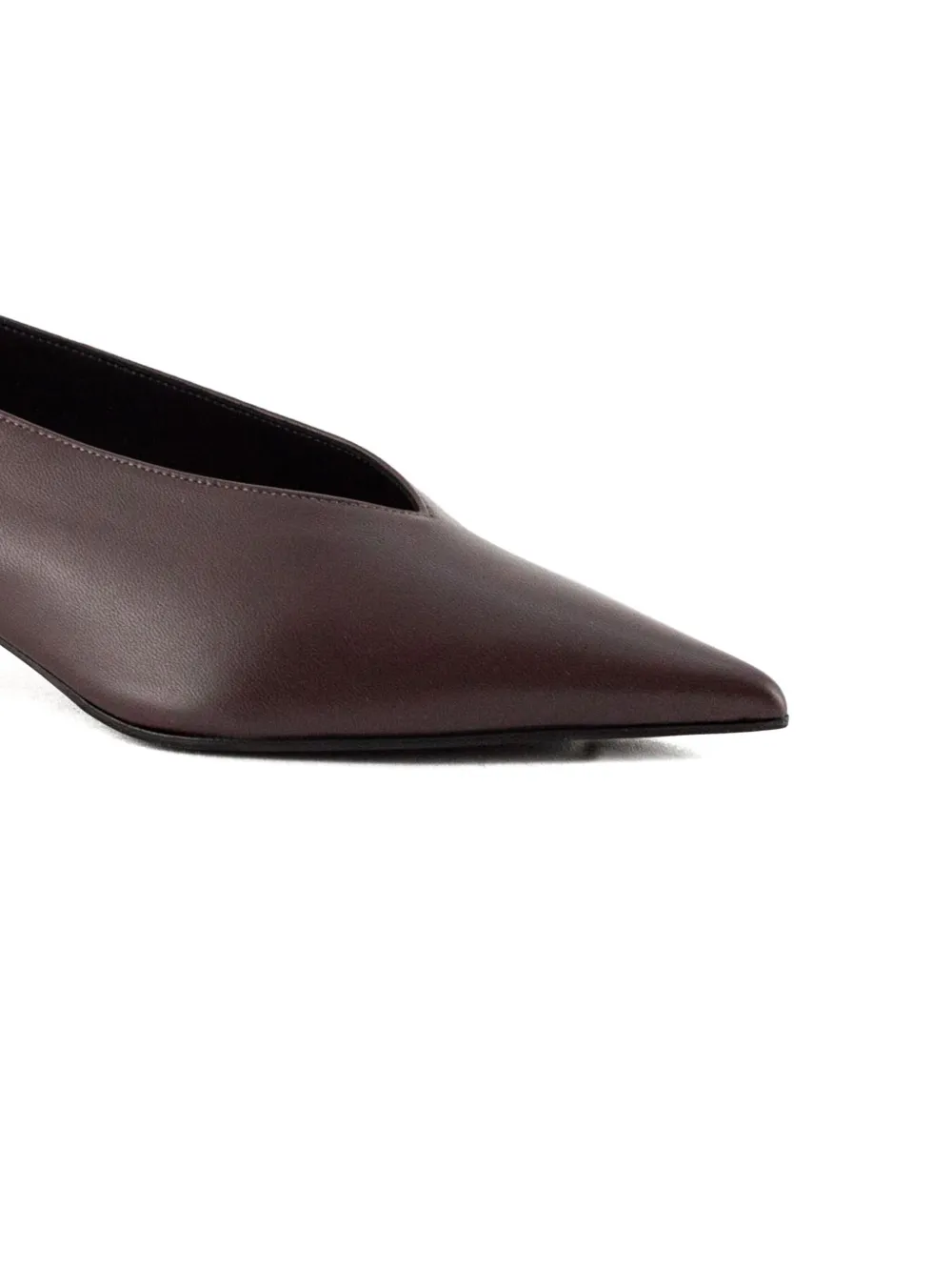 Lella Baldi 30mm pointed-toe leather pumps Red