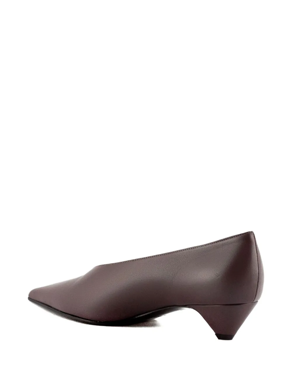 Lella Baldi 30mm pointed-toe leather pumps Red