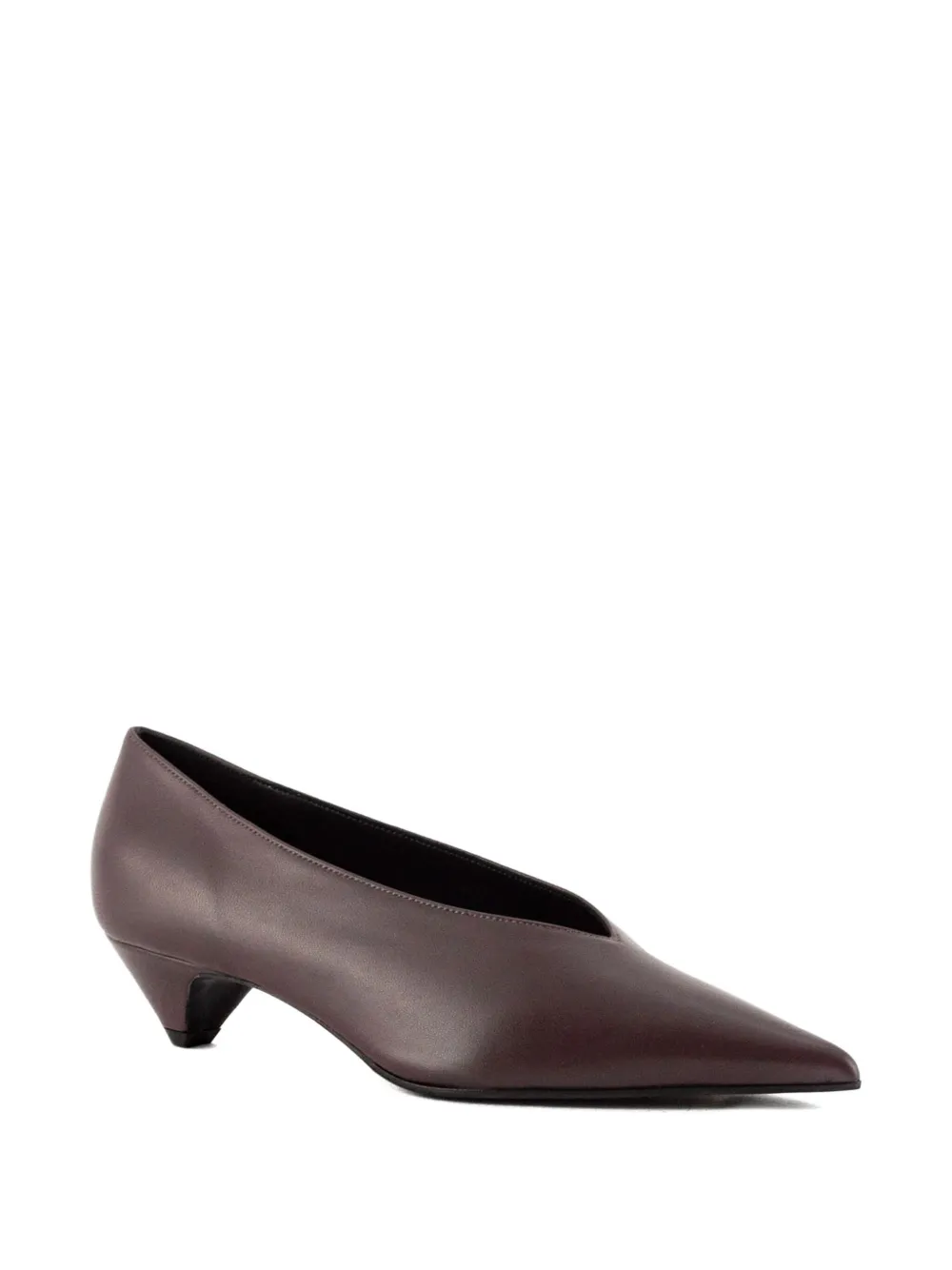 Lella Baldi 30mm pointed-toe leather pumps Red