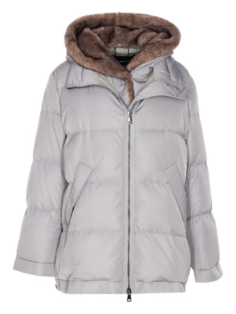 LOU ANDREA faux-fur hood parka coat