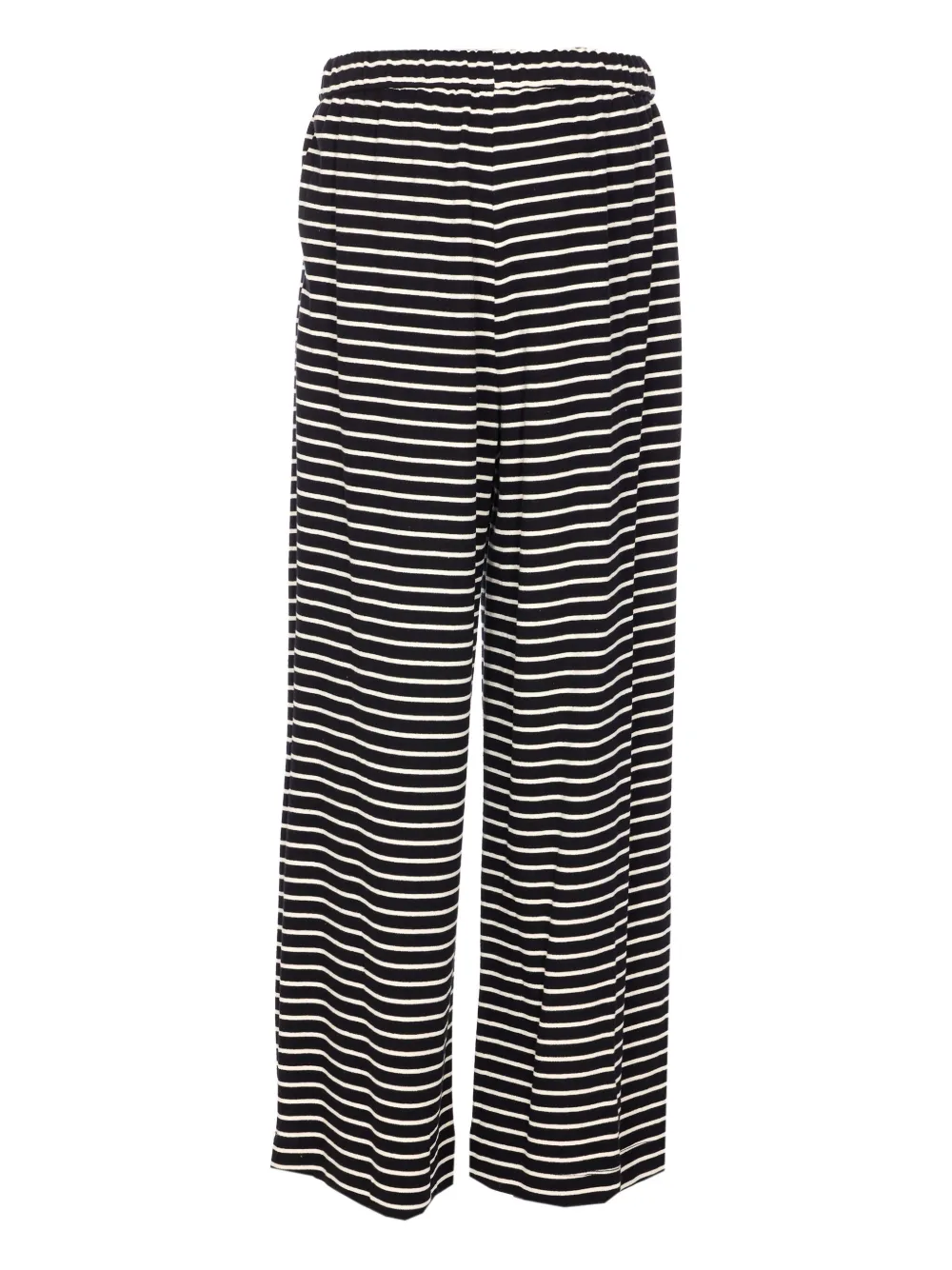 Ele striped-pattern elastic-waistband trousers - Zwart
