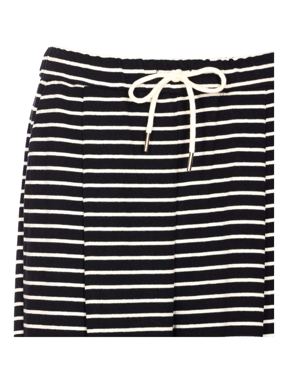 Ele Striped-pattern Elastic-waistband Trousers In Black
