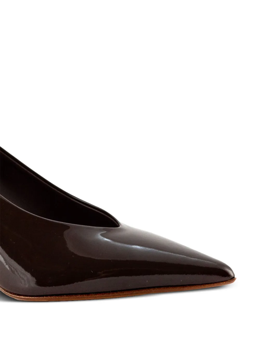 Sergio Levantesi 55 mm leren pumps met puntige neus Bruin