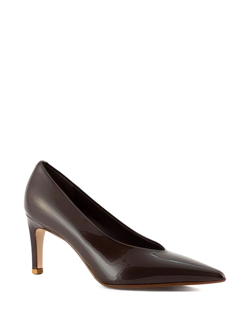 Sergio Levantesi 55mm leather pointed-toe pumps Brown
