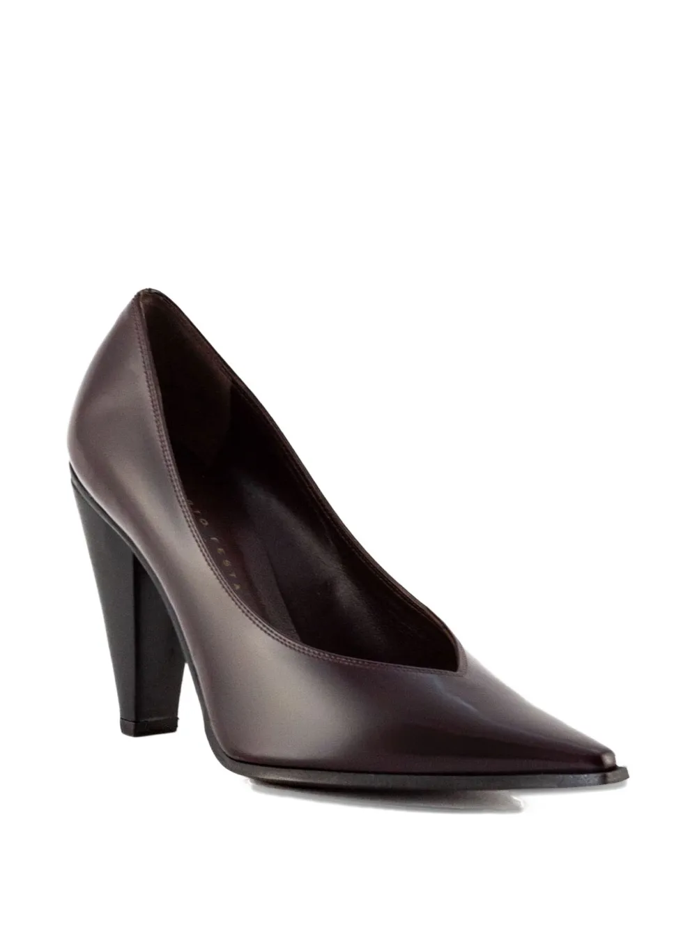 Roberto Festa 80mm Pointed-toe Cone-heel Pumps In Burgundy