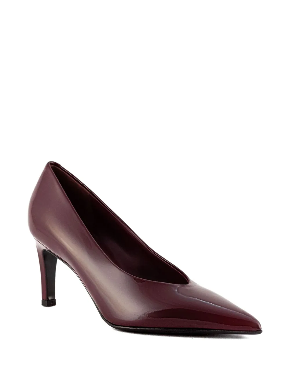 Sergio Levantesi 55mm Pointed-toe Patent Leather Pumps In Burgundy