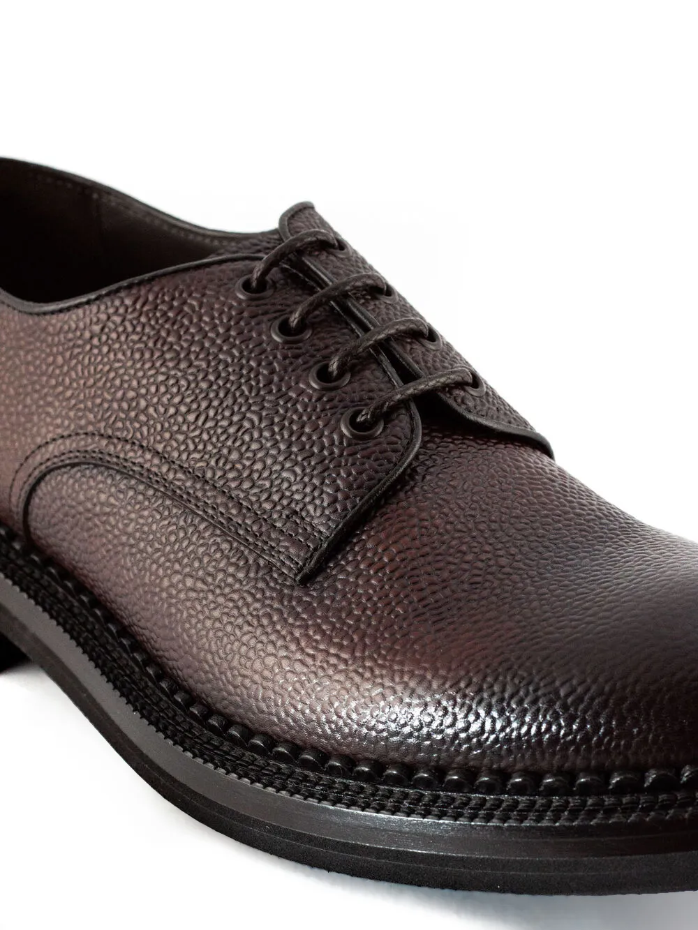 Green George Leren derby veterschoenen met hamer-effect Bruin