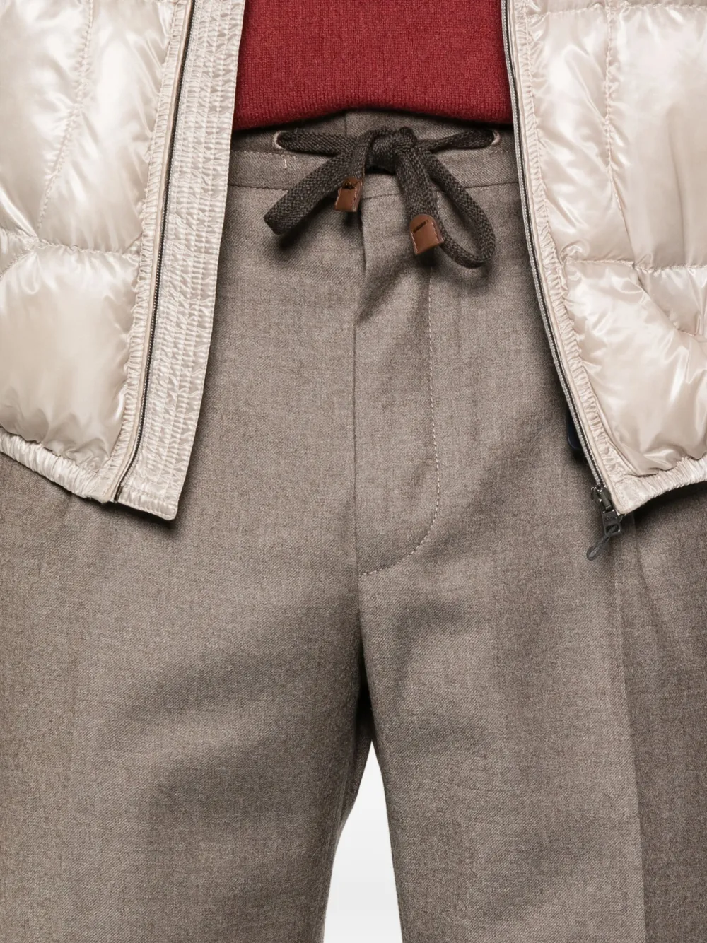 Incotex Broek met trekkoord Bruin