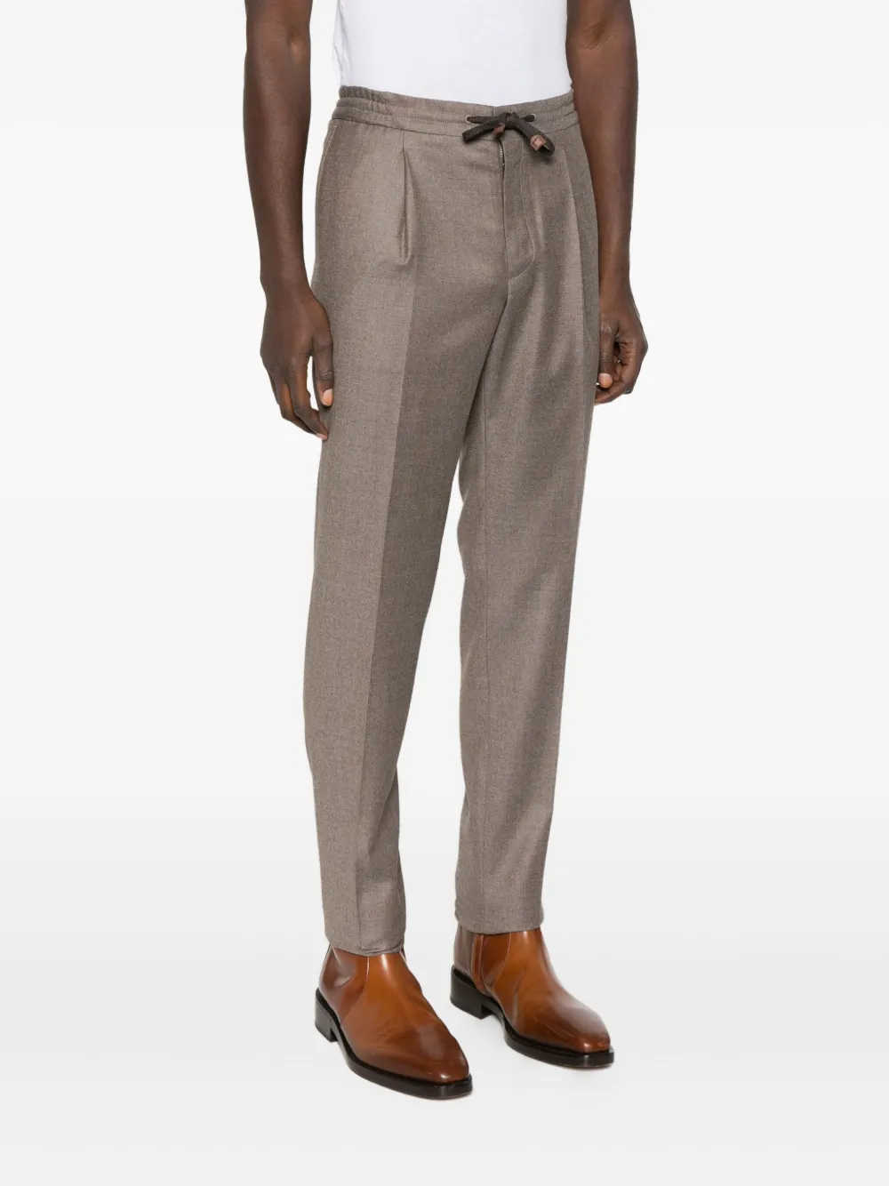 Incotex Broek met trekkoord Bruin